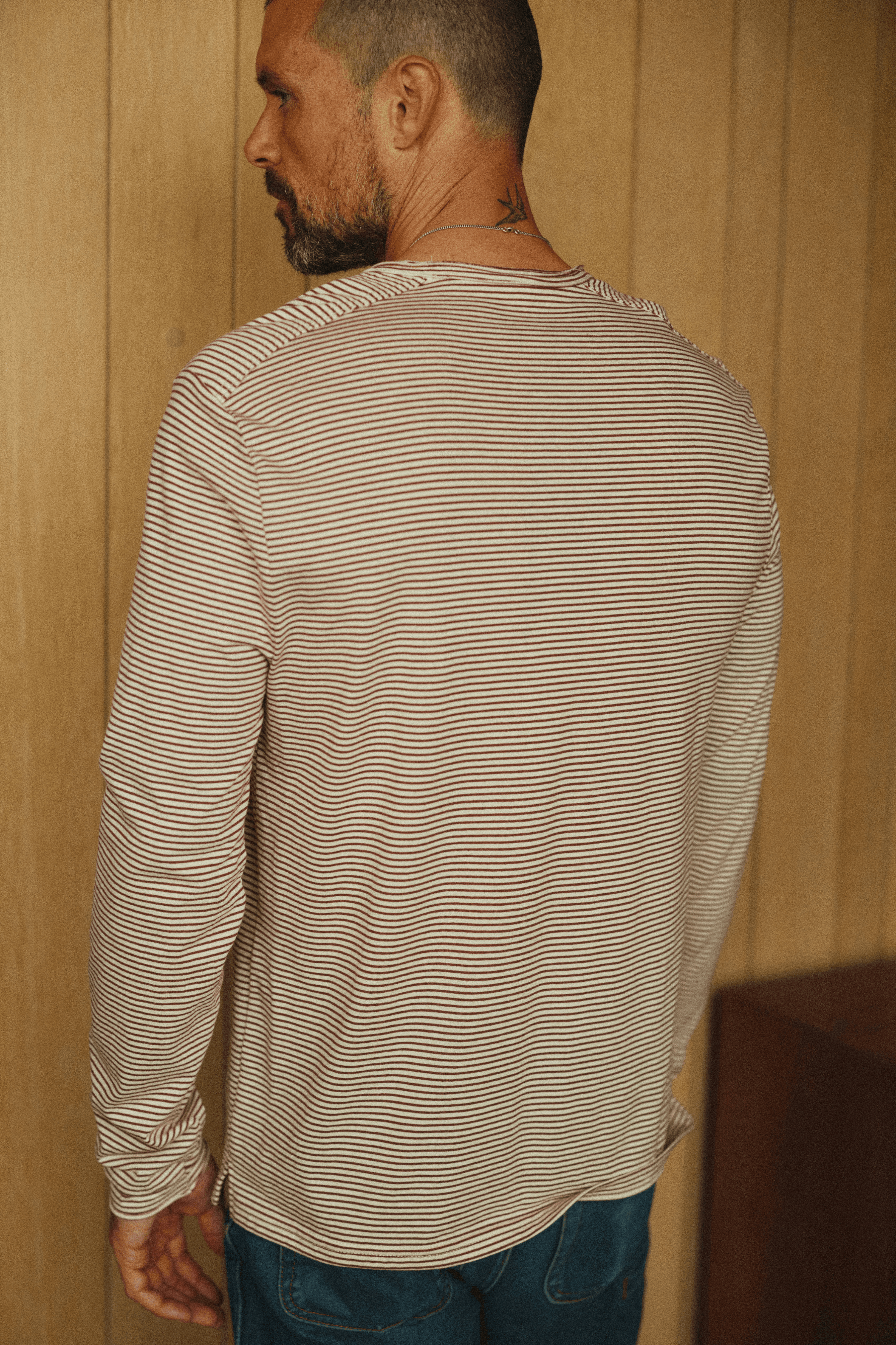 Men's Cotton Long Sleeve Henley