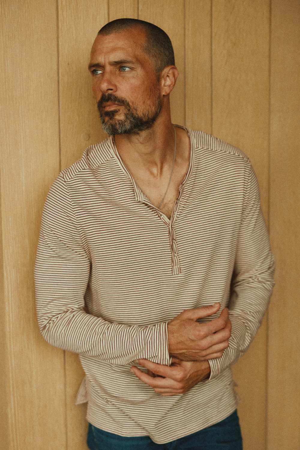Men's Cotton Long Sleeve Henley