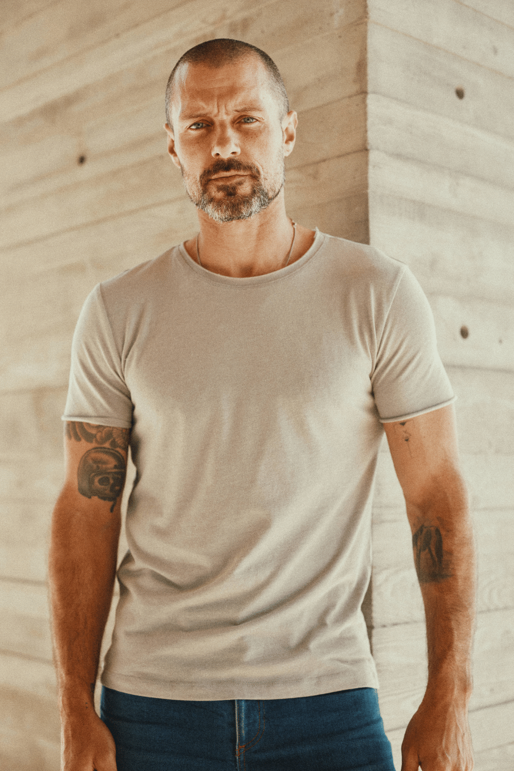 Men's Brolin Raw Neck Crew Tee